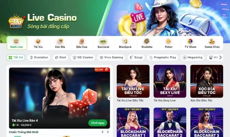 Sảnh Casino Online ANO88 sở hữu dàn dealer xinh đẹp, chuyên nghiệp