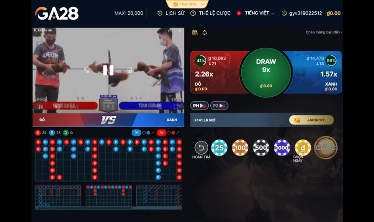 Chinh Phục Đấu Trường Với Cách Chơi Đá Gà GA28 Tại ANO88 Siêu Đỉnh 2 Giao diện cá cược Đá Gà GA28 Tại ANO88