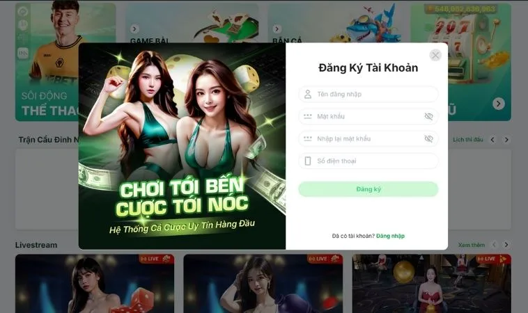 Thao Tác Đăng Ký ANO88 Nhanh Gọn Nhận Ngay Ưu Đãi Tân Thủ Khủng 2 Biểu mẫu đăng ký ANO88