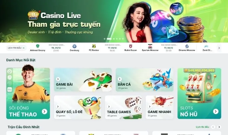 Giao diện trang chủ nhà cái ANO88