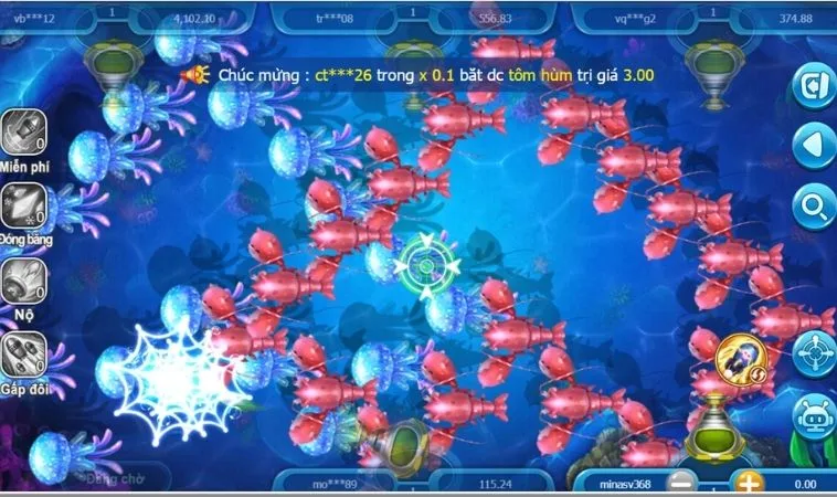 Giao diện chơi Thợ Săn Cá Tại ANO88